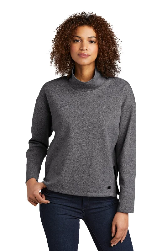 Ogio Womens Transition Fleece Cowl Neck Sweatshirt - Heather Blacktop