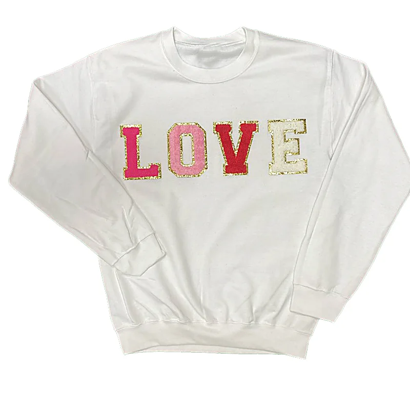 SW-6723 LOVE-White Sweatshirt