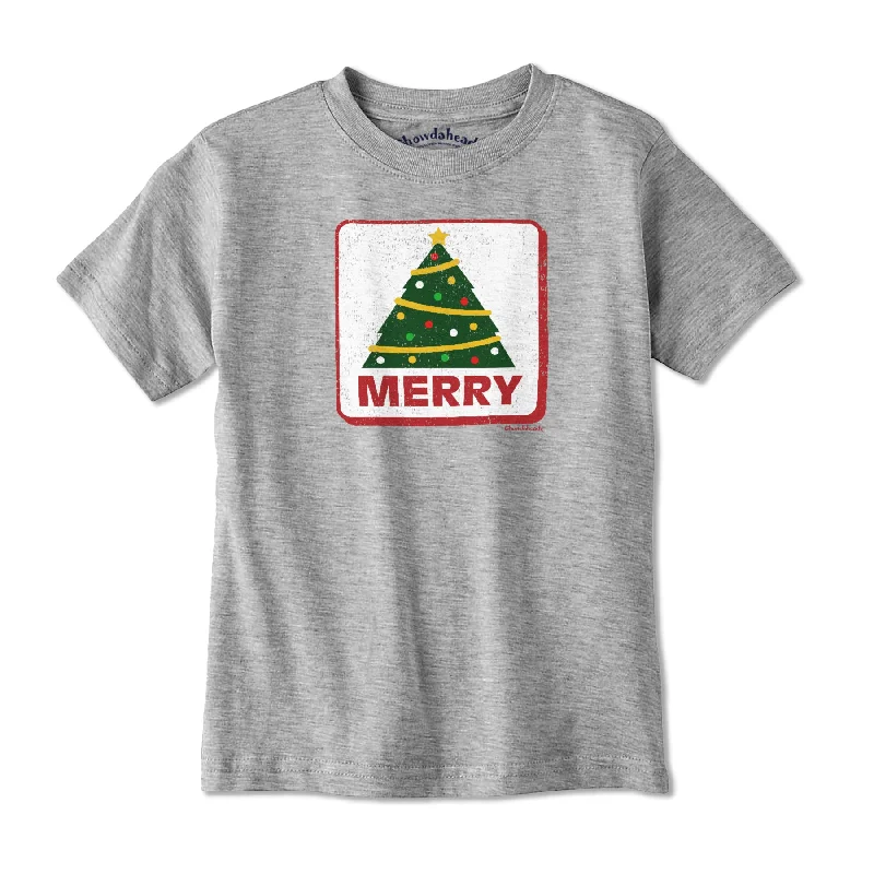 Merry Christmas Tree Sign Youth T-Shirt