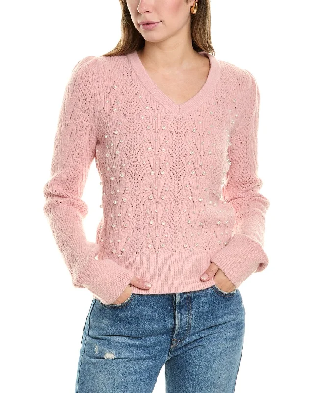 Nanette Nanette Lepore Pearl Bead Sweater