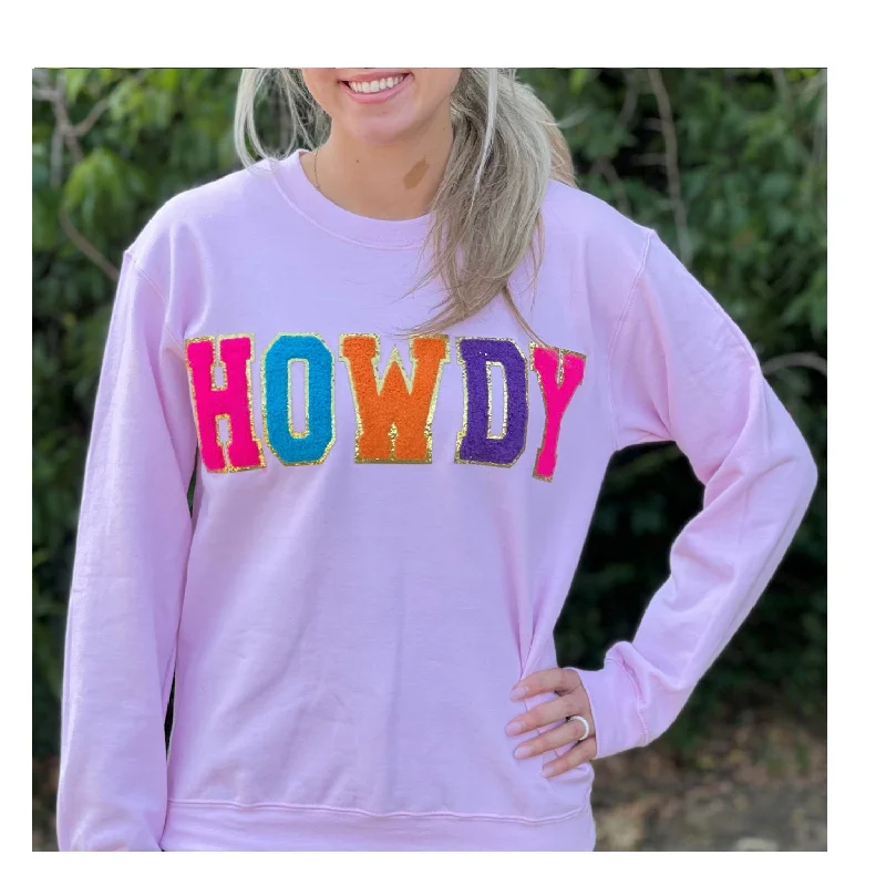 SW-6723 Howdy Light Pink Sweatshirt