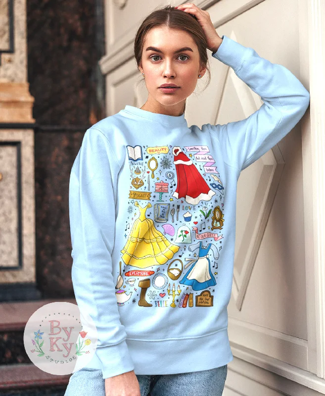 Belle Princess Unisex Heavy Crewneck Sweatshirt