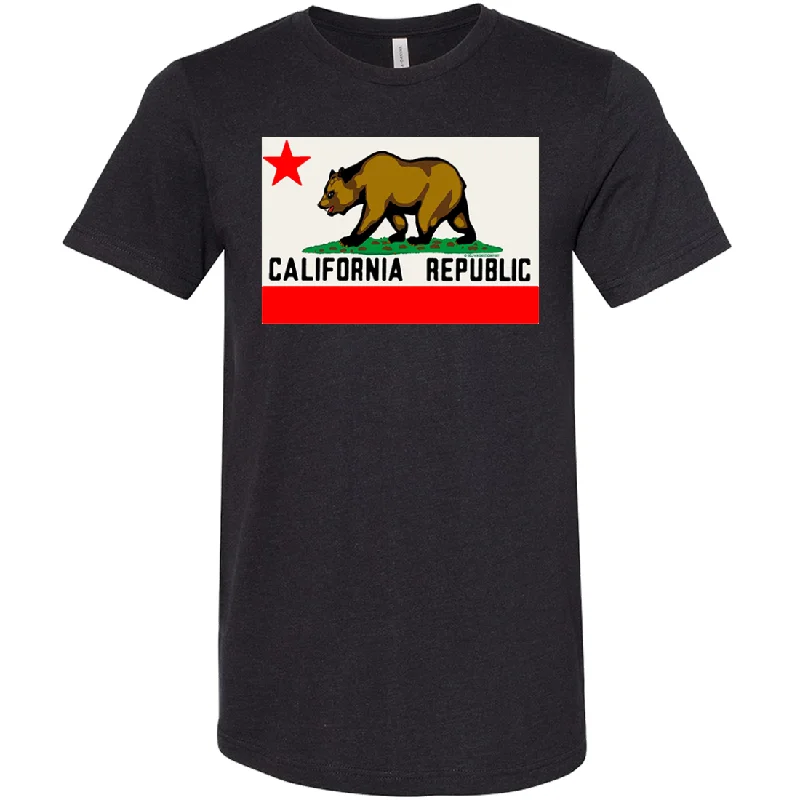 California Republic Original Bear Flag Asst Colors Sueded Tee