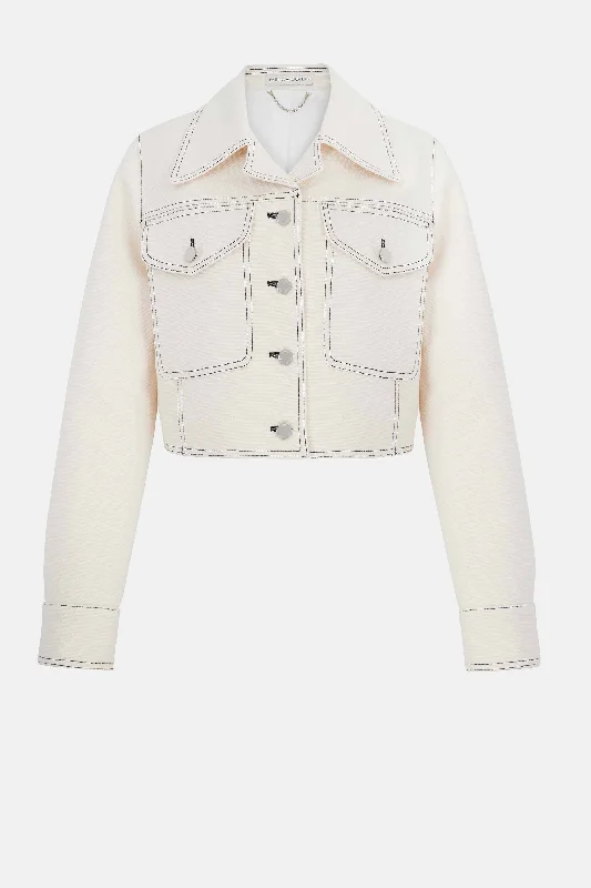 Nics Jacket In Ivory Denim