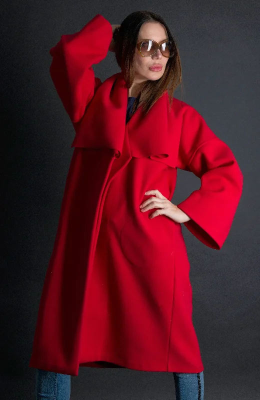 Red Cashmere Coat.