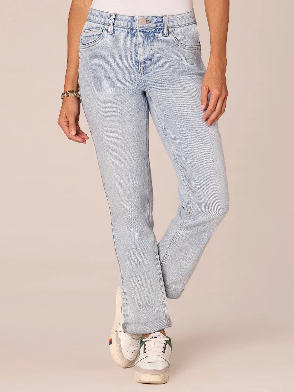 "Ab"solution Mid-Rise Side Entry Pocket Girlfriend Jeans