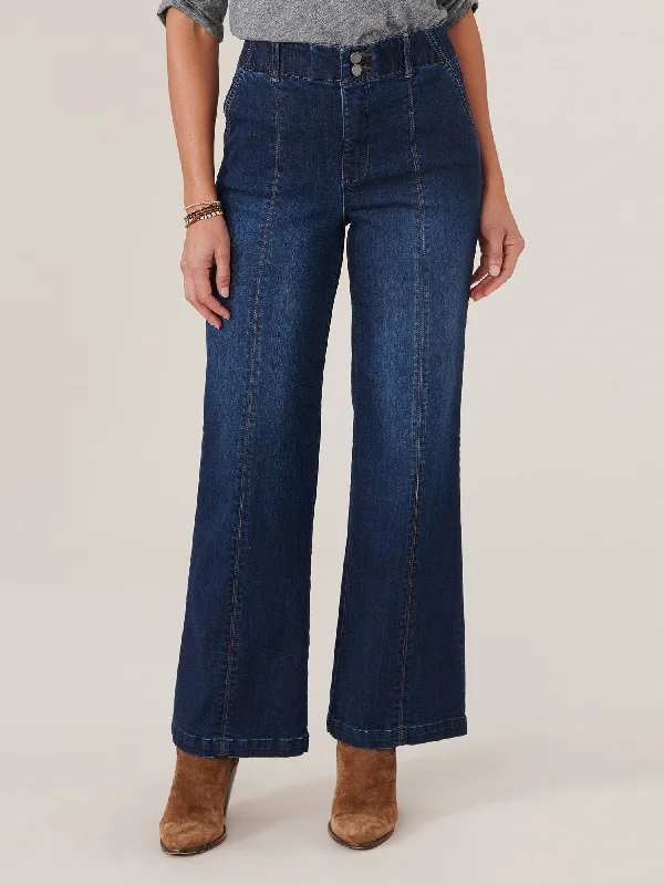 "Ab"solution Skyrise Center Front Seam Wide Leg Tall Jeans