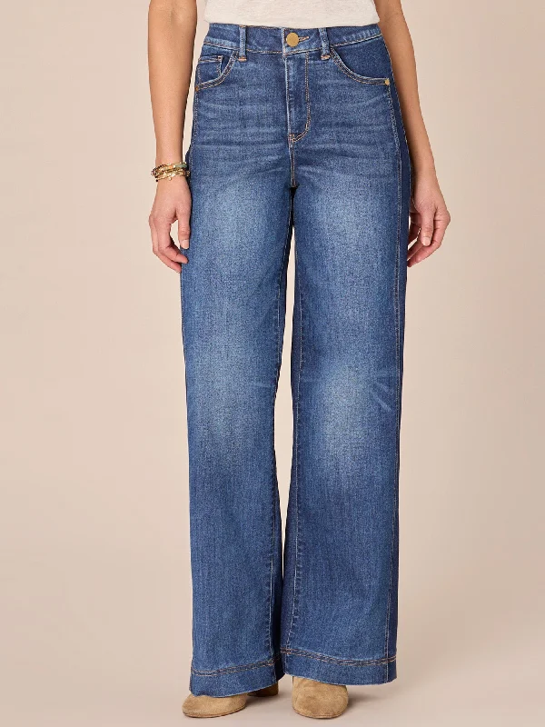 "Ab"solution Skyrise Repreve Wide Leg Jeans with Double Side Seams