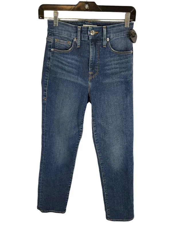 Jeans Straight By Good American In Blue Denim, Size: 0