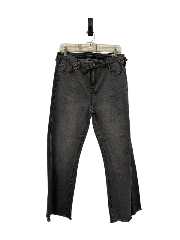 Jeans Straight By Liverpool In Black Denim, Size: 12