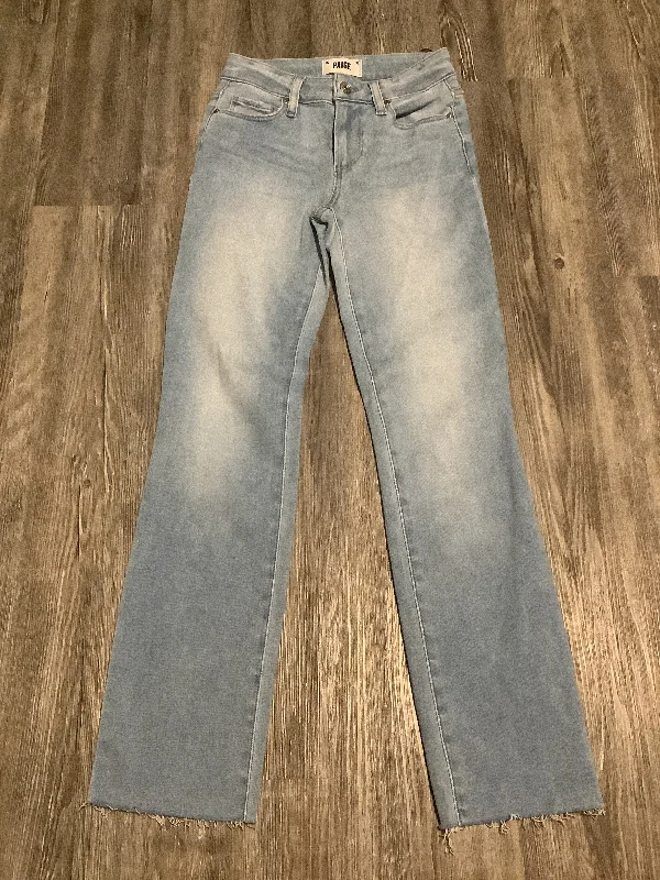 Jeans Straight By Paige In Blue Denim, Size: 2