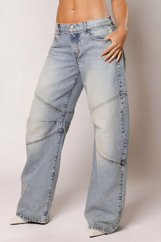 Basic Faded Distressed Jeans