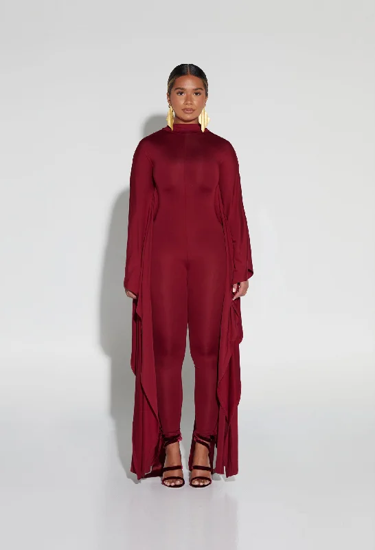 Batwing Catsuit - Fine Wine