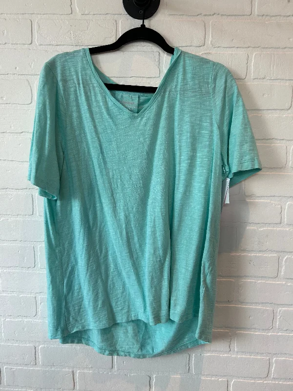 Top Short Sleeve Basic By Chicos In Blue, Size: L