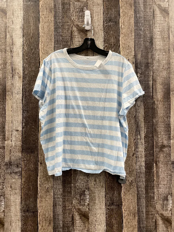 Top Short Sleeve Basic By Old Navy In Striped Pattern, Size: Xxl