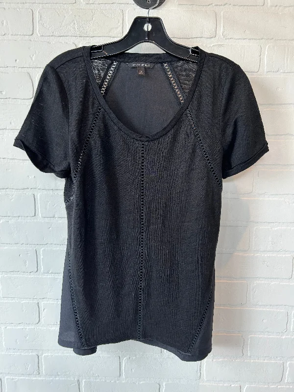 Top Short Sleeve By Banana Republic In Black, Size: Xs