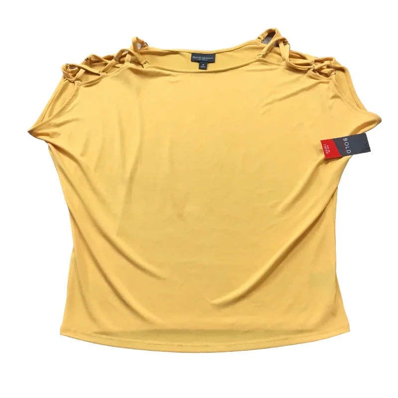 Top Short Sleeve By Bold Elements In Yellow, Size: M