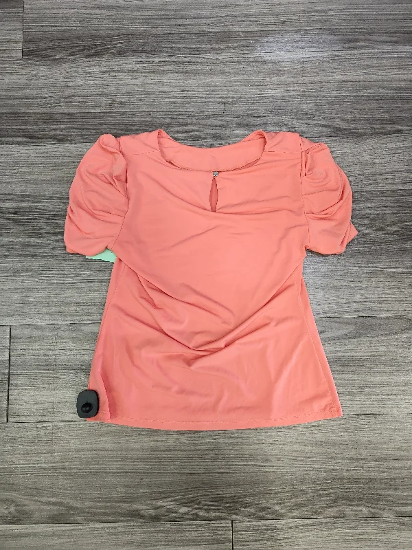 Top Short Sleeve By Calvin Klein In Pink, Size: M