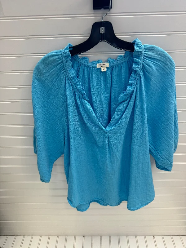 Top Short Sleeve By Dylan In Blue, Size: M