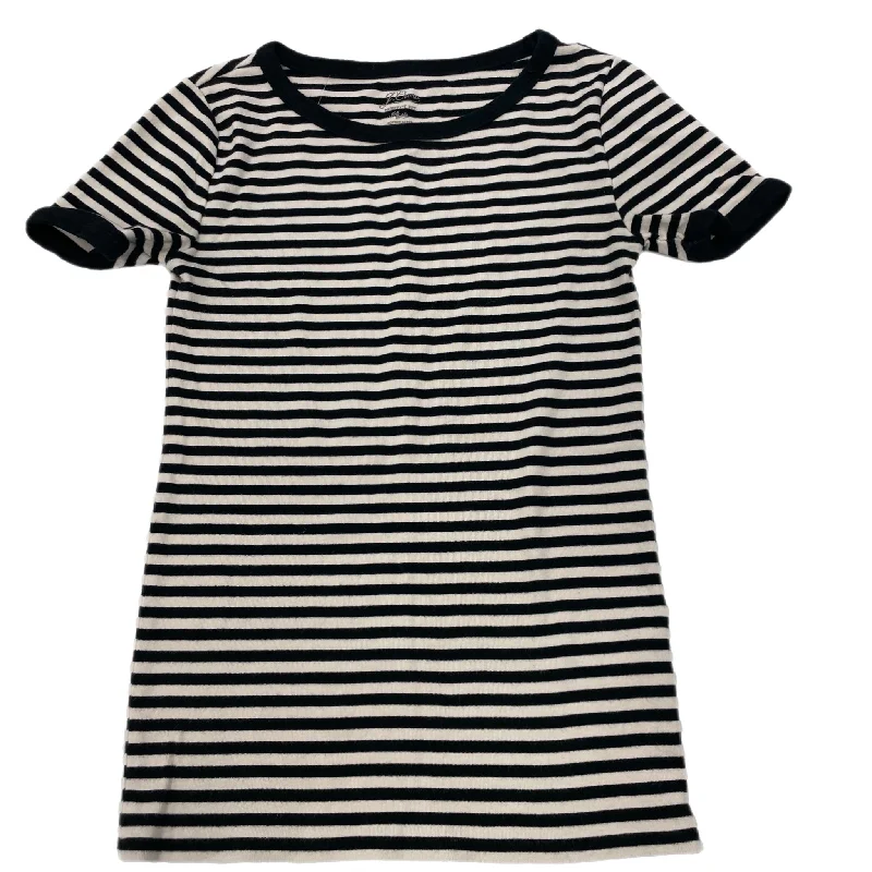 Top Short Sleeve By J. Crew In Striped Pattern, Size: Xxs