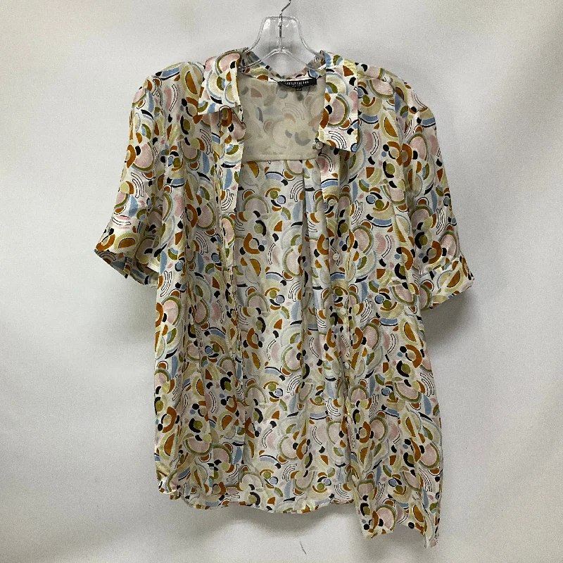 Top Short Sleeve By Lafayette 148 In Multi-colored, Size: L