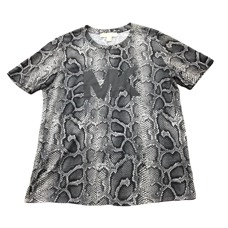 Top Short Sleeve By Michael By Michael Kors In Snakeskin Print, Size: S