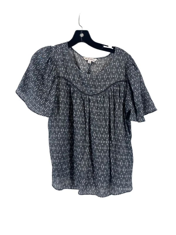 Top Short Sleeve By Nanette By Nanette Lepore In Grey, Size: S