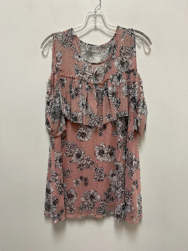 Top Short Sleeve By Ny Collection In Pink, Size: Xl