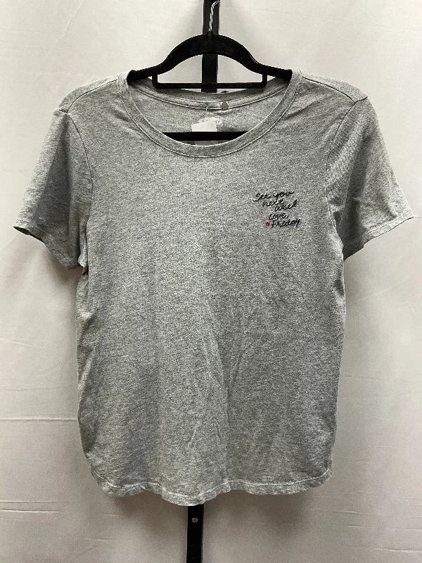 Top Short Sleeve By Old Navy In Grey, Size: M