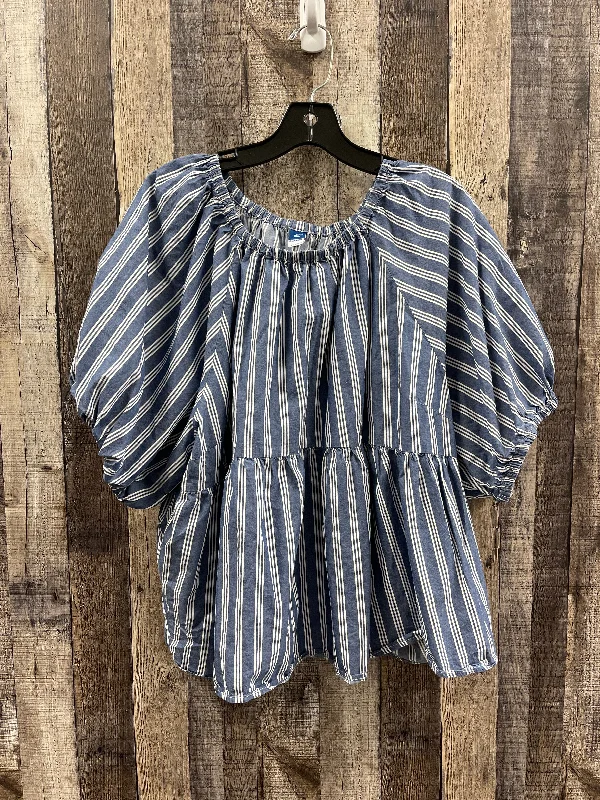 Top Short Sleeve By Old Navy In Striped Pattern, Size: Xxl