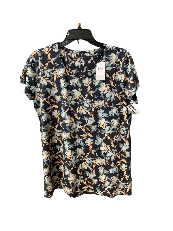 Top Short Sleeve By Pure Jill In Floral Print, Size: M