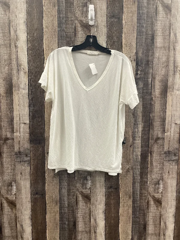 Top Short Sleeve By Tres Bien In White, Size: S