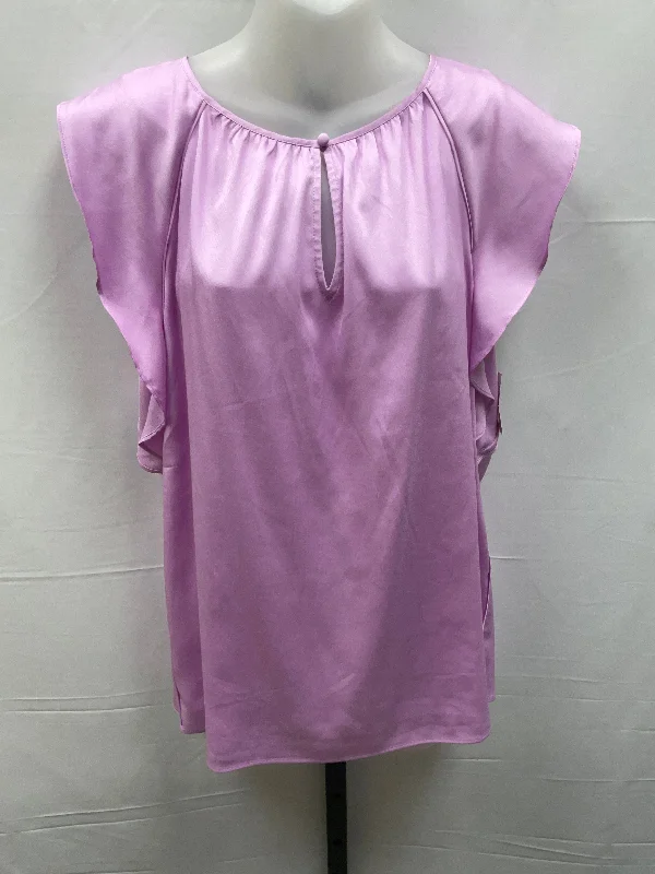 Top Short Sleeve By White House Black Market In Purple, Size: S