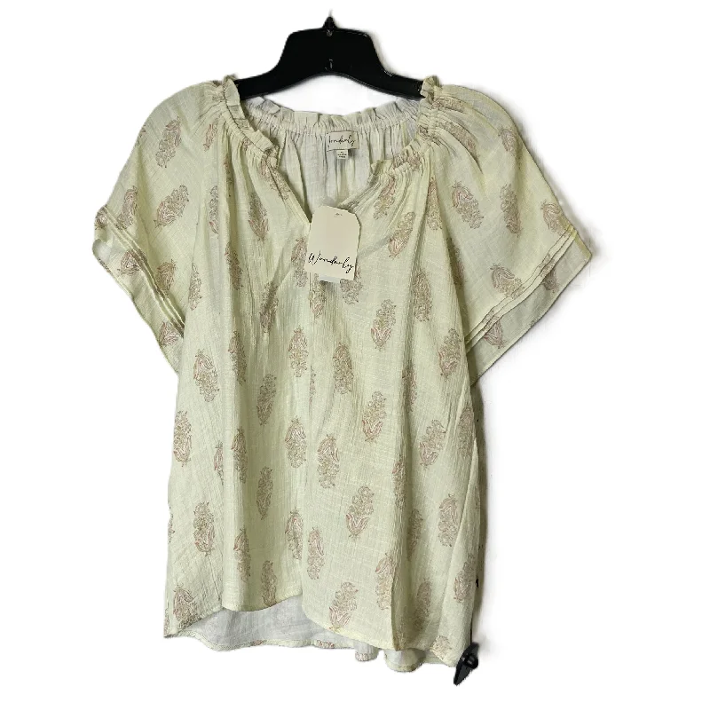 Top Short Sleeve By Wonderly In Green, Size: S