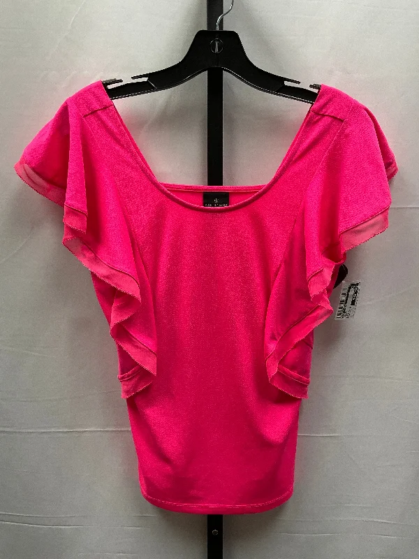 Top Short Sleeve By Worthington In Pink, Size: Petite   S