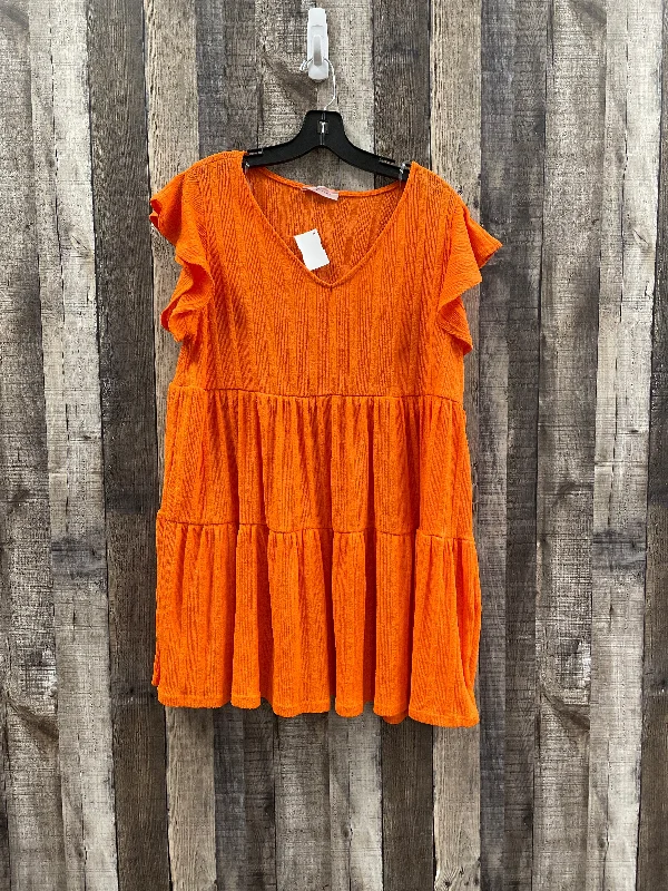 Tunic Short Sleeve By Ces Femme In Orange, Size: L