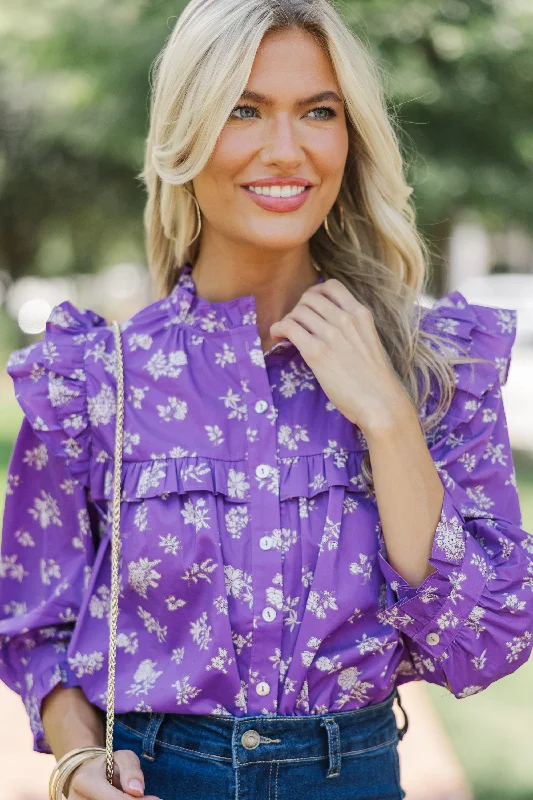 Pinch: Found Me Purple Floral Blouse